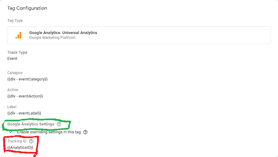 Google Analytics variable field